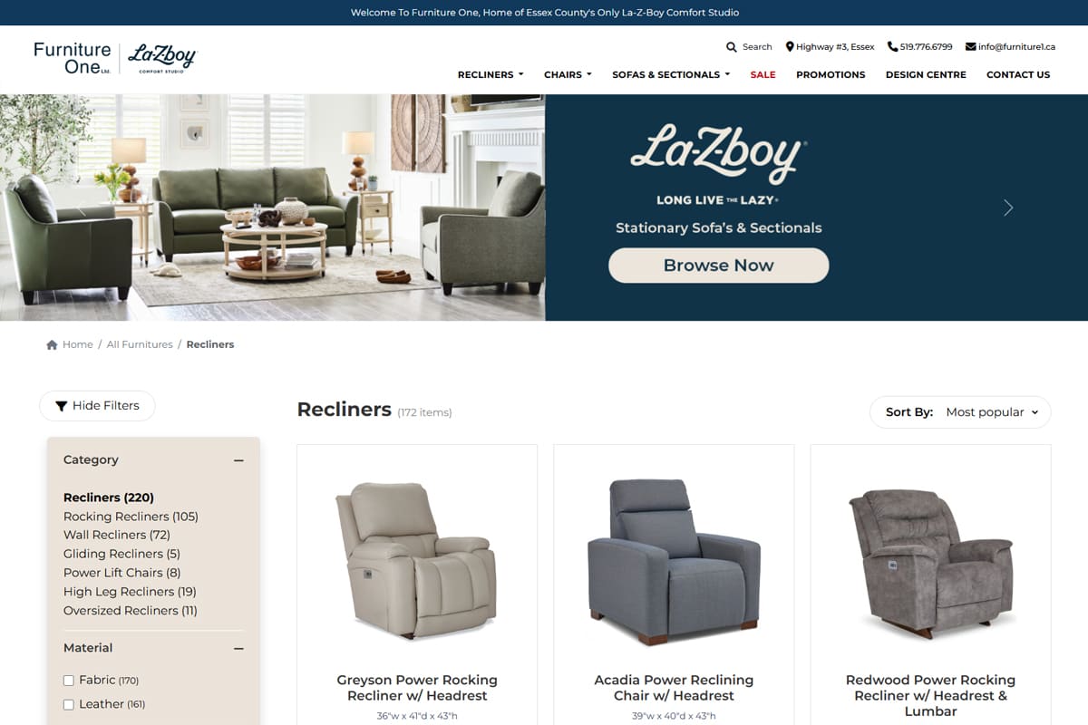 Furniture One Website