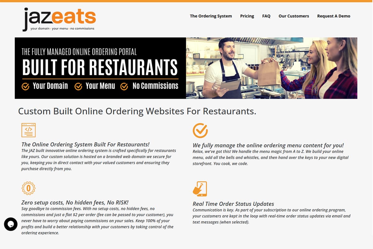 JAZ Eats Website Design